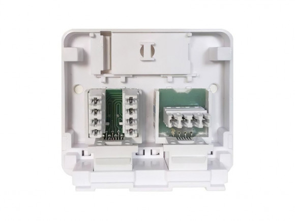 Внешняя сетевая розетка, 2 порта Внешняя сетевая розетка, 2 порта